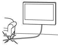 SONY KD-55XE8096 - AC guc kablosunun veya   baiglanti kablosunun   sikismasina izin   vermeyin. - 1