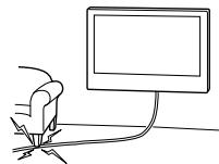 SONY KD-55XE8096 - Zabrante priskripnutiu napajacieho alebo prepojovacieho kábla. - 1