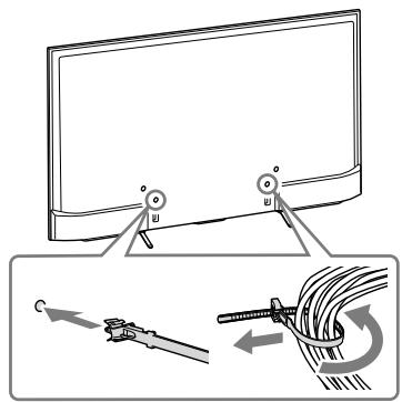 SONY KD49XE8096 - Bundle the cables. - 1