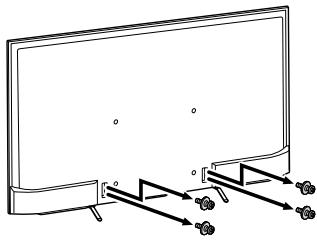 SONY KD49XE8096 - Aφαρεστε τη Bαση επιραπεζιας τοποθέτησης από την τηλεόραση. - 1