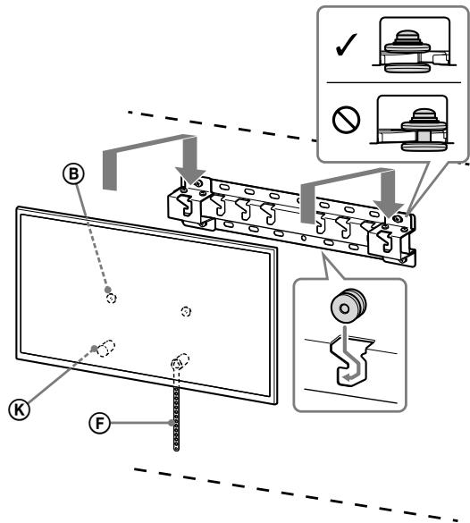 SONY KD49XE8096BAEP - Szerelje fel a televiziókszüléket az alapra. - 1