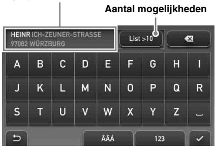 SONY NAV-U73T - Bewerkingen met het toetsenbord - 1