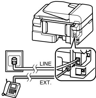 EPSON WF2540WF - Bei Verwendung einer mit einem Telefongerät geteilten Telefonleitung - 6