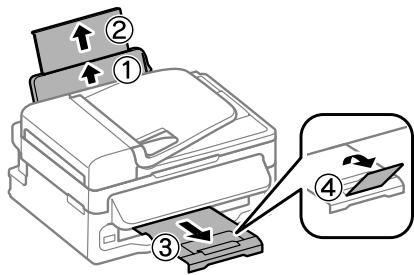 EPSON WF2540WF - Slide out the paper support and the output tray and then raise the stopper. - 1