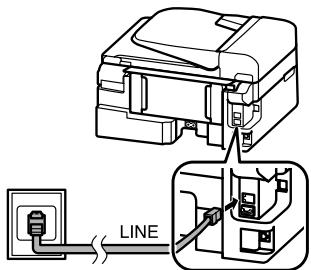 EPSON WF2540WF - Bei Verwendung einer ausschließlich für das Fax vorgesehenen Telefonleitung - 2
