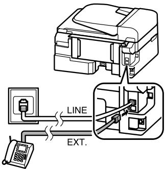 EPSON WORKFORCE WF-2520NF - Sharing line with phone device - 3