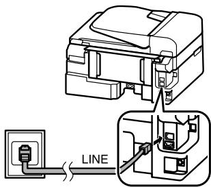 EPSON WORKFORCE WF-2530WF - Uso di una linea Telefonica solo per fax - 2