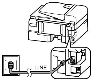 EPSON WORKFORCE WF-2540WF - Bei Verwendung einer ausschließlich für das Fax vorgesehenen Telefonleitung - 2