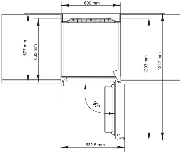 PANASONIC NR-BN34EX2-E-NR-BN34EX2-MV - Wanner de deuren volledig geopend zijn - 1