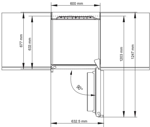 PANASONIC NR-BN34EX2-E-NR-BN34EX2-MV - Avec les portes entièrement ouvertes - 1