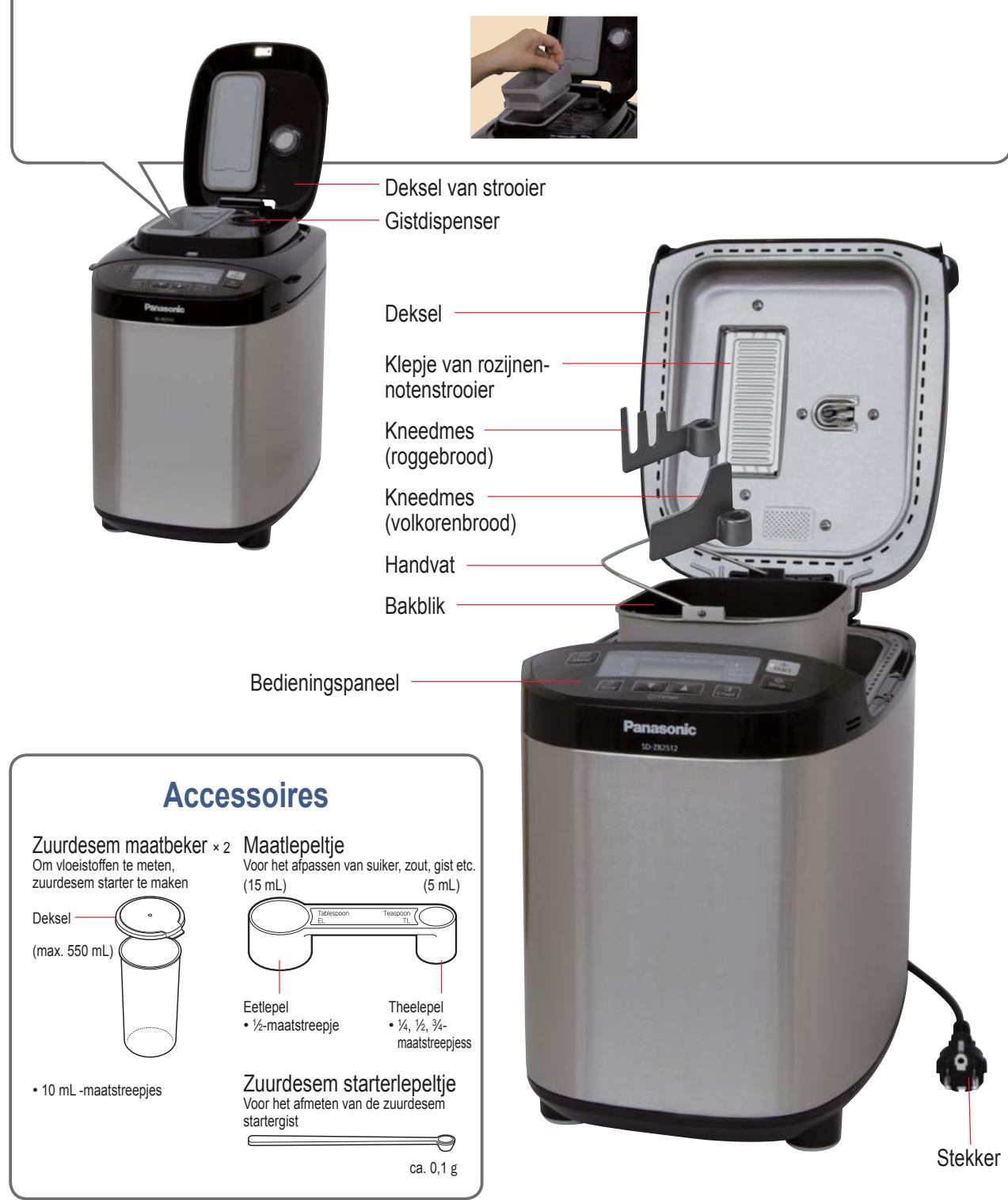 PANASONIC SD-ZB2512KXE - Rozijnen-notenstrooier - 1