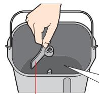 PANASONIC SD-ZB2512KXE - Remove the bread pan and set the kneading blade - 2