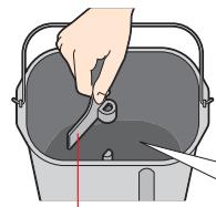 PANASONIC SD-ZB2512KXE - Sortez le moule à pain et installez le bras pétiteur - 2