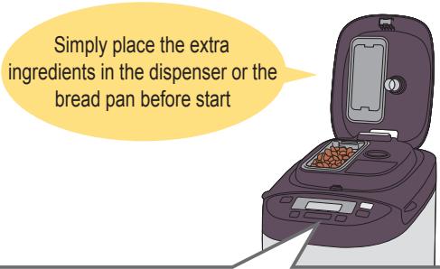 PANASONIC SD-ZB2512KXE - Adding extra ingredients to bread or dough - 1