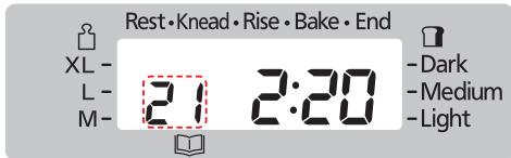 PANASONIC 2512 - Wahlen Sie Menu '21' - 2