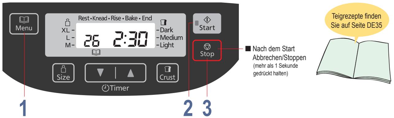 PANASONIC 2512 - STUFE 2 Teig für Sauerteigbrot zubereiten - 1