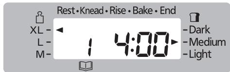 PANASONIC 2512 - Select a bake menu (The display shows when menu '1' i - 2