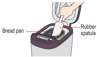 PANASONIC 2512 - Open the lid and scrape off the flour within 3 minutes when the beep sounds - 1