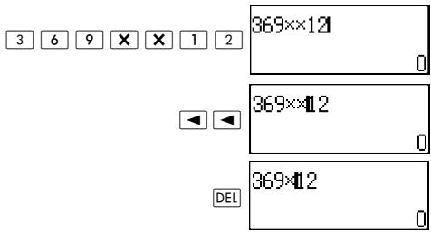 HP 300S X 30 - Deleting a Character or Function - 1