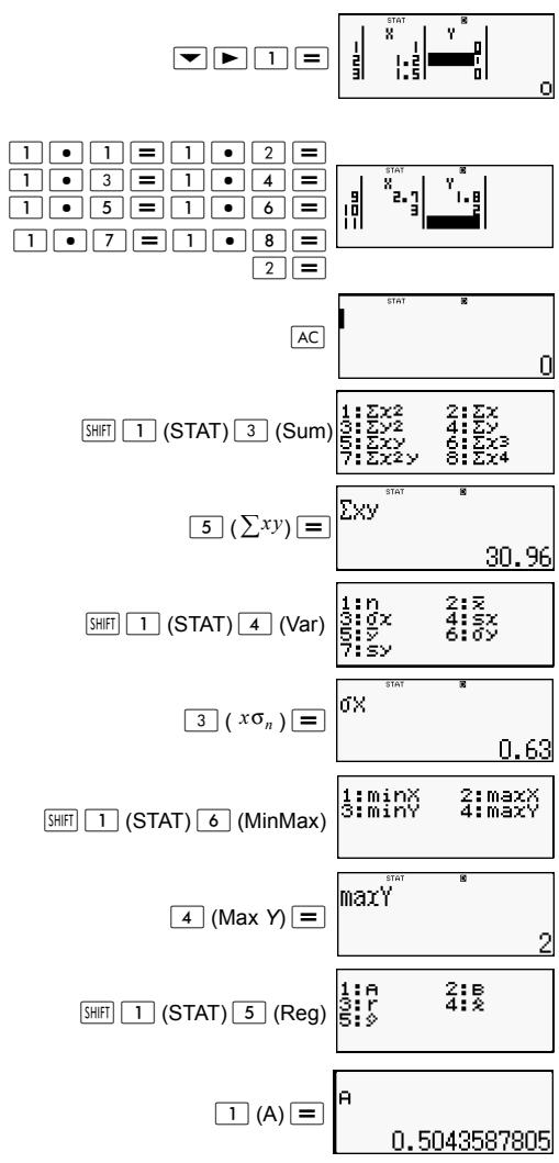 HP 300S X 30 - Linear Regression Calculation: - 3