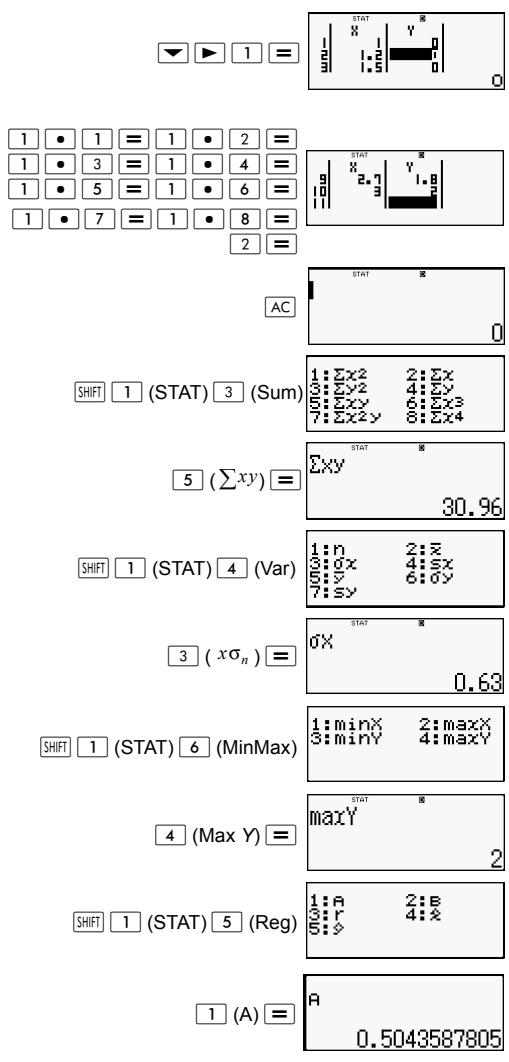 HP 300S X 45 - Linear Regression Calculation: - 3