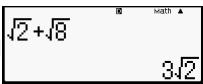HP 300S X 45 - Displaying Calculation Results in a Form that Includes 2 ,  , etc. (Irrational Number Form) - 2