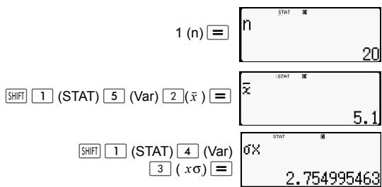 HP 300S X 45 - Single-variable Statistical Calculation - 20