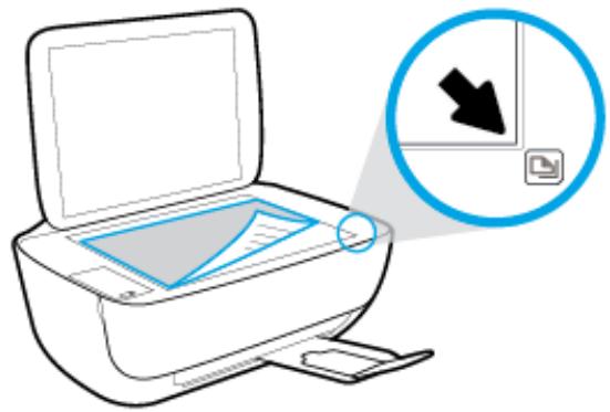 HP DESKJET 3636 - Chargement d'un original sur la vitre du scanner - 2