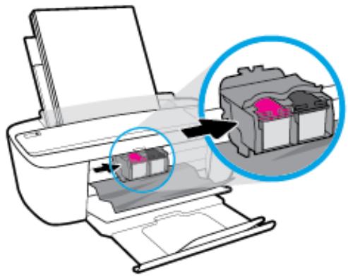 HP DESKJET 3720 - Élimination d'un bourrage papier à partir de la porte d'accès des cartouches - 1