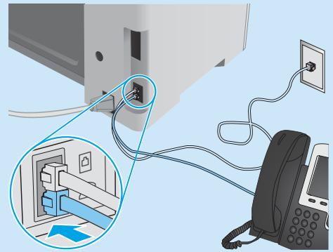 HP LASERJET PRO MFP M130FN - Como eu connecto uma secretaria eletrônia ou uma extensão? - 1