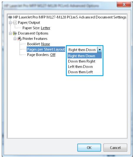HP LASERJET PRO MFP M26NW - Print multiple pages per sheet (Windows) - 5
