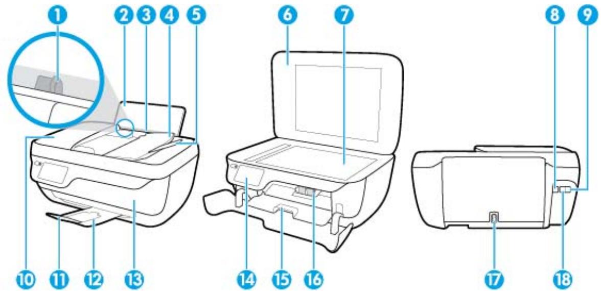 HP OFFICEJET 3831 - Composants de l'imprimante - 1