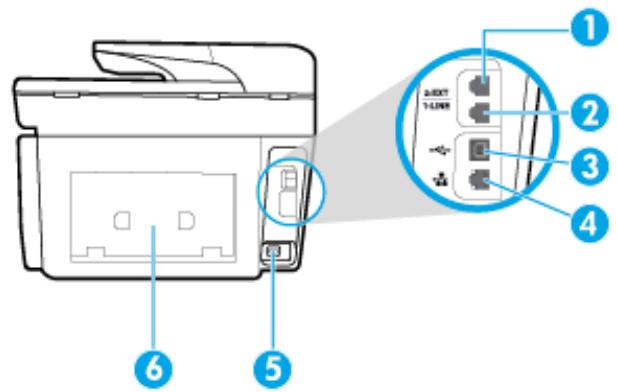 HP OFFICEJET PRO 8725 - Vue arrière - 1