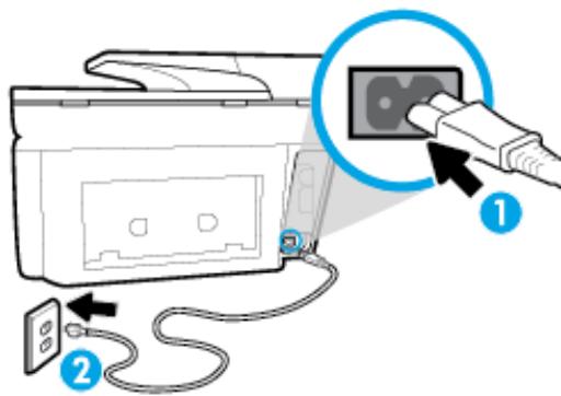 HP OFFICEJET PRO 8725 - Pour vérifier le raccordement électrique et réinitialiser l'imprimante - 1