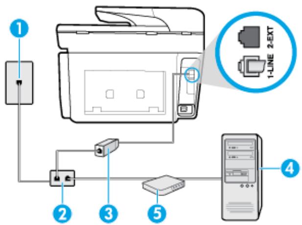 HP OFFICEJET PRO 8725 - Configurer l'imprimante avec un modem d'ordinateur dsl/adsl - 1