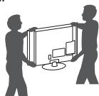 LG 43LF5100 - Lifting and moving the TV - 3