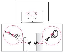 LG 49UH668V - Befestigen des TV-Gerätes an einer Wand - 1