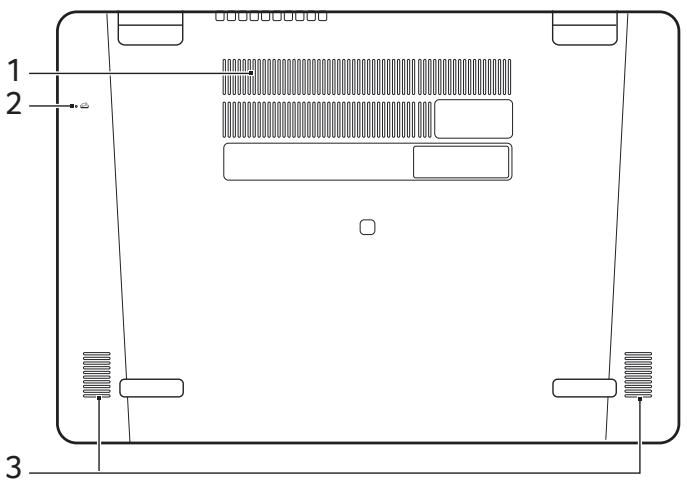 ACER SPIN 5 SP513-51-5954 - Vue de la base - 1