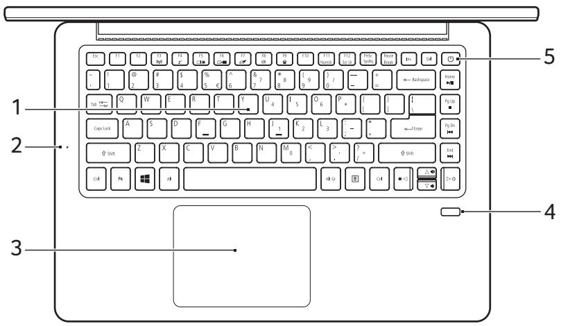 ACER SWITCH ALPHA 12 - Vue du clavier - 1