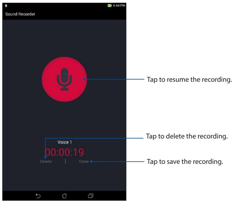 ASUS ME572C-1G012A - Pausing a recording - 1