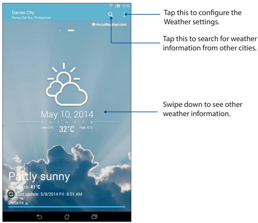 ASUS ME572C-1G012A - Weather home screen - 1