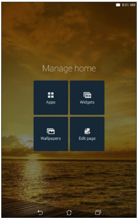 ASUS MeMO Pad 7 - Personalizing your Home screen - 1