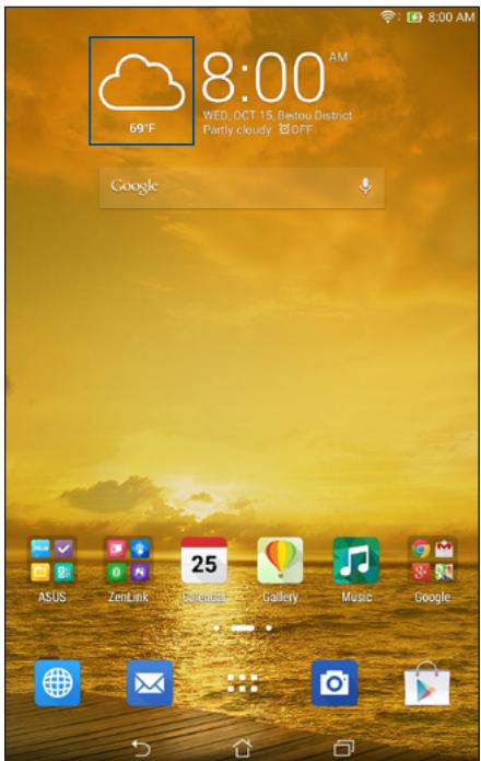ASUS MeMO Pad 7 - Getting the weather updates - 1