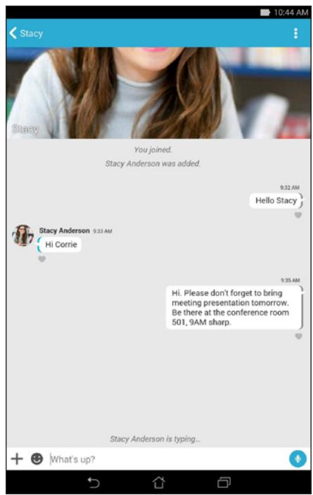 ASUS MeMO Pad 7 - Using Omlet chat - 1