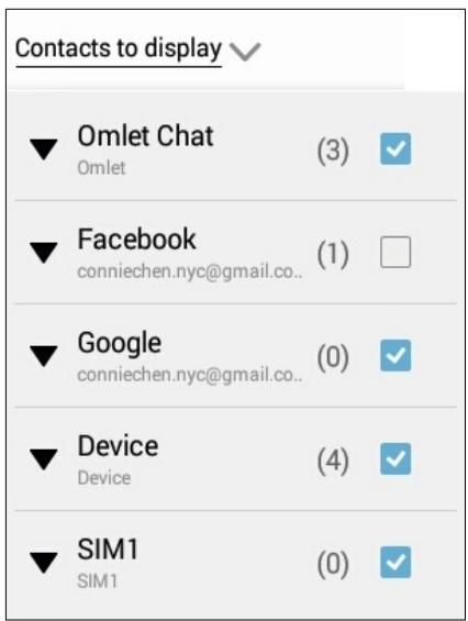 ASUS MeMO Pad 7 - Viewing your Omlet contacts from Contacts app - 1