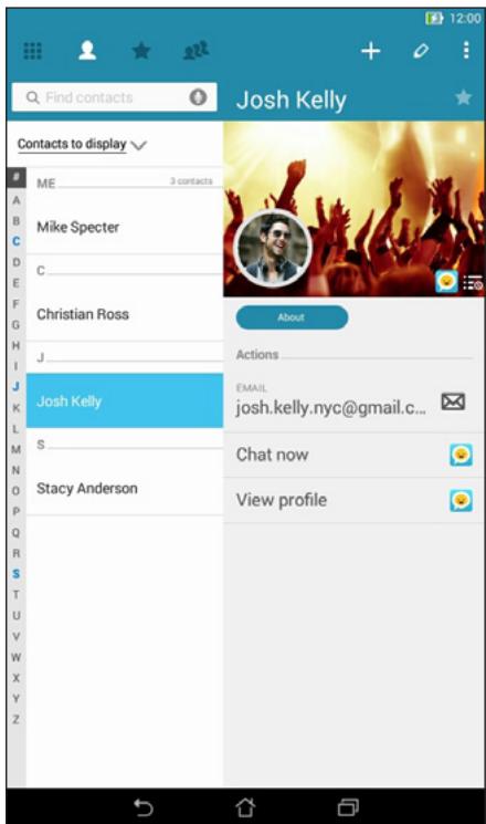 ASUS MeMO Pad 7 - Viewing your Omlet contacts from Contacts app - 2