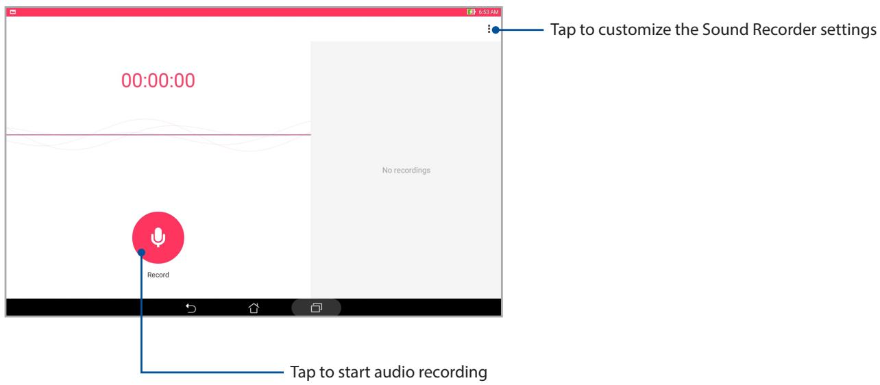 ASUS ZENPAD 10 Z300C-1B045A - Launching Sound Recorder - 1