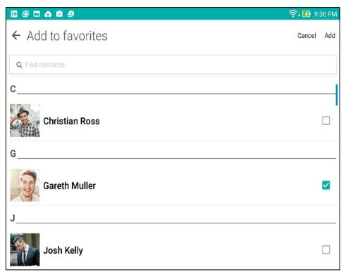 ASUS ZENPAD 10 Z300C-1B045A - Marking your favorite contacts - 1