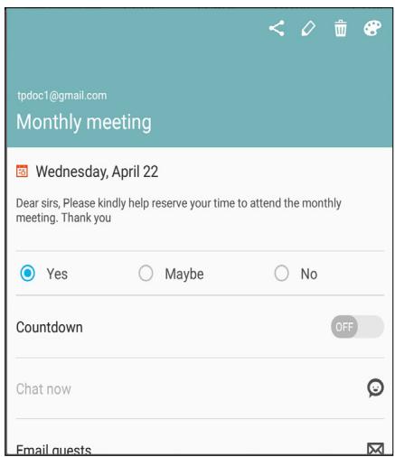 ASUS ZENPAD 10 Z300C-1B045A - Accepting or declining invites to events - 1