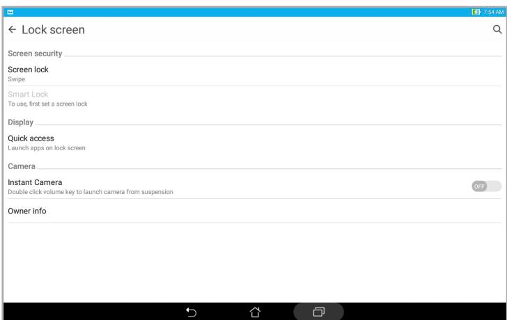 ASUS ZENPAD 10 Z300C-1B045A - Customizing your lock screen - 3